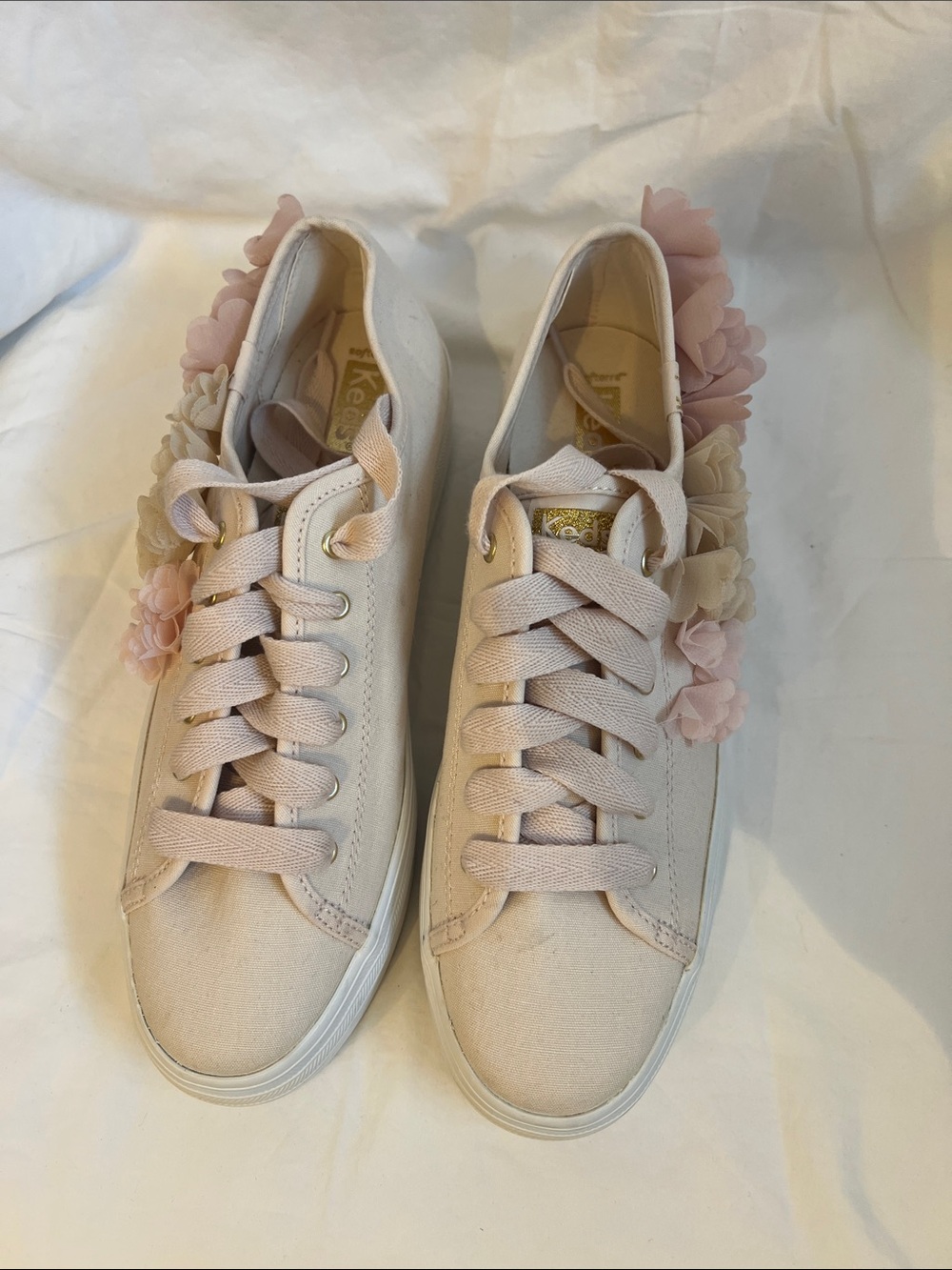 Keds Women's Blush Pink Floral Embellished Sneakers